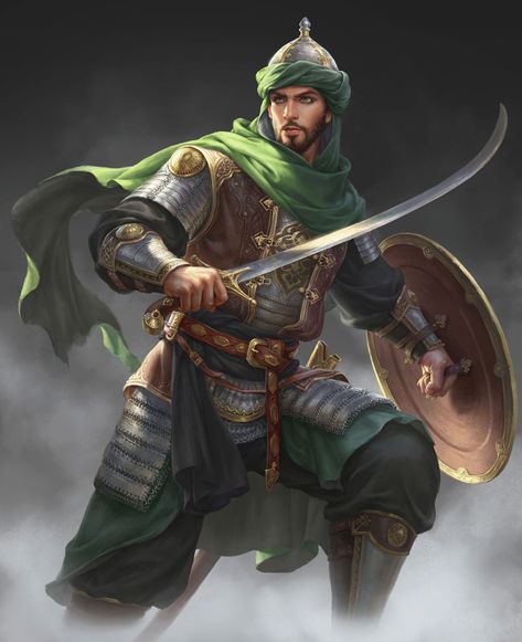 ArtStation - Warrior, wei yi Zeng Aladdin Guards, Arte Bob Marley, Arab Scarf, Persian Warrior, Bangka Belitung, Sejarah Kuno, Seni Arab, الفن الرقمي, Heroic Fantasy