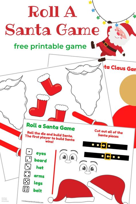 This Roll A Santa Printable Christmas Game is perfect for classroom holiday parties, Christmas breakfasts with Santa, or any other Christmas occasion! Great for all ages. #rollasantadicegameprintable #christmasclassroomgame #rolladicegame #christmasprintablegames Game For Classroom, Christmas Breakfasts, Santa Breakfast, Santa Activity, Santa Games, Classroom Holiday Party, Creative Christmas Crafts, Santa Printable, Printable Games For Kids