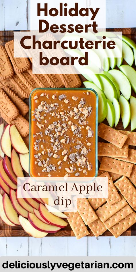 Caramel Apple dip Charcuterie Board Caramel Apple, Halloween Desserts Charcuterie, Apple Board Halloween, Caramel Dip Board, Non Meat Charcuterie Board, Caramel Apple Boards, Apple Caramel Board, Fall Birthday Menu Ideas, Autumn Dessert Charcuterie Board