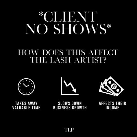 *Client no-shows…* 😕🤷🏻‍♀️ How does no-showing affect the lash artist? It really does hurt the lash artist! #lashbiz #lashceo #lashentreprenuer #lashbusiness #lashtech #lashextensions #lashartist #lashboss Lash Artist Policies, Lash Guide For Clients, Lash Retention Tips For Clients, Lash Hacks, Lash Buisness Posts, Lash Aesthetic, Before Lash Appointment Instructions, Lash Posts, Lash Room Ideas