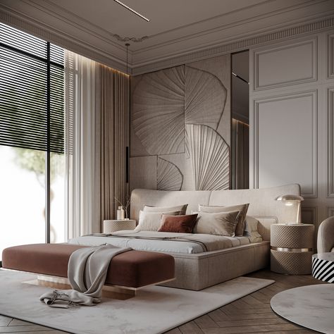 MASTER BEDROOM Behance Interior Bedroom, Modern Bedroom Design Luxury, 3d Bedroom, Bedroom Behance, Luxury Bedroom Interior, Elegant Bedroom Decor, Modern Style Bedroom, Bedroom Interior Design Luxury, Bedroom Wall Designs