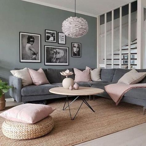 How To Decorate A Grey and Blush Pink Living Room | Decoholic Blush Pink Living Room, Pink Living Room Decor, Grey Couches, Pink Living Room, Furniture Placement, Trendy Living Rooms, Beautiful Living Rooms, Living Room Decor Apartment, Living Room Grey