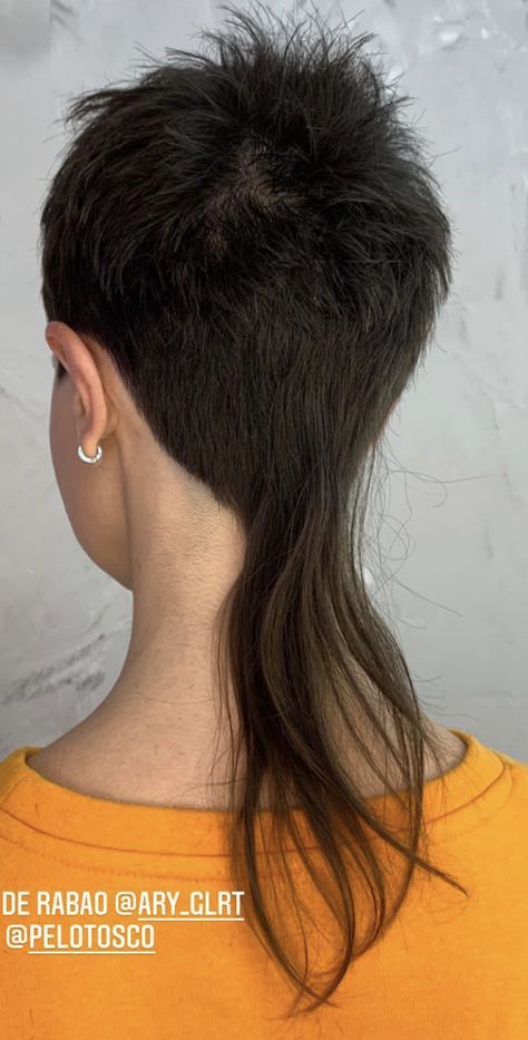 Rats Tail Haircut, Rat Tail Haircut Women, Rattail Haircut, Rat Tail Haircut, Rat Tail Hair, Rat Tails, Disconnected Haircut, Hair Rat, Queer Hair