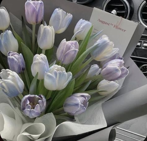 Tulip Flower Pictures, Luxury Flower Bouquets, Photo Widget, Boquette Flowers, Tulip Bouquet, Nothing But Flowers, Purple Tulips, Flower Therapy, Of Aesthetic