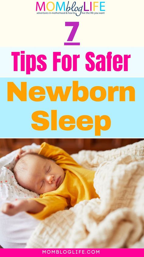 Increase your baby's sleep safety with these 7 great tips. New parents are left with a lot of questions and no clue where to look for answers. How to make sure that a baby is sleeping safely is one of the most important things when it comes to caring for a baby. Find out everything you need to know about safe sleep for newborns below! Safe Sleep 7, Newborn Baby Needs, Newborn Schedule, Newborn Baby Care, Newborn Baby Tips, Newborn Hacks, Baby Tips, Newborn Essentials, Sleeping Habits