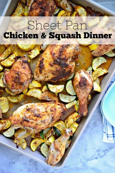 Squash Sheet Pan, Chicken And Squash, Amazing Chicken Breast Recipes, Squash Dinner, Pan Chicken Breast, Homemade Cajun Seasoning, Sheet Pan Dinners Chicken, Sheet Pan Chicken, Pan Chicken