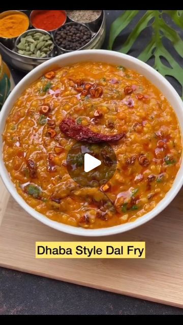 Delicious Cooking on Instagram: "Dhaba Style Dal Fry Recipe 😋 Follow Me Guys For Daily #cooking #recipes #reels | . . .  #foodwalebhaiya #food #foodeating #foodreels #foodphotography #foodporn #dhabastylefood #dal #dalfry #reelsinstagram #recipereels #reelsviral #recipesvideos #instagramreels #instagood #instareels #indiansnacks #tradationalfood #trandingreels #trandingreels♥️" Dal Fry Dhaba Style, Dalfry Tadka Recipe, Vegetable Curries, Dal Fry Recipe, Dhal Recipe, Dal Fry, Hebbar's Kitchen, Dal Recipe, Vegetable Curry