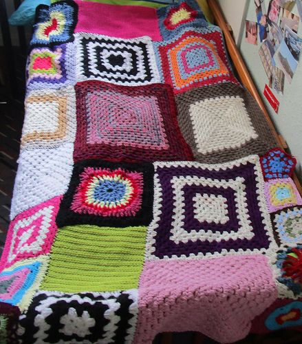 IMG_4701 Crochet Granny Square Patch Work Blanket. | by sharronwilcock Patch Work Crochet, Patch Work Blanket, Make Cushion Covers, Patchwork Throw, I Like That, Crochet Granny Square, Patch Work, I Can Do It, Granny Squares