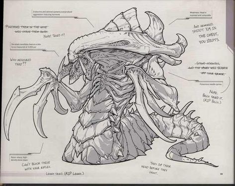 Starcraft Field Manual - Imgur Zerg Starcraft, Starcraft Zerg, Starcraft 2, Beast Creature, Monster Illustration, Alien Concept, Stars Craft, Alien Concept Art, Alien Creatures