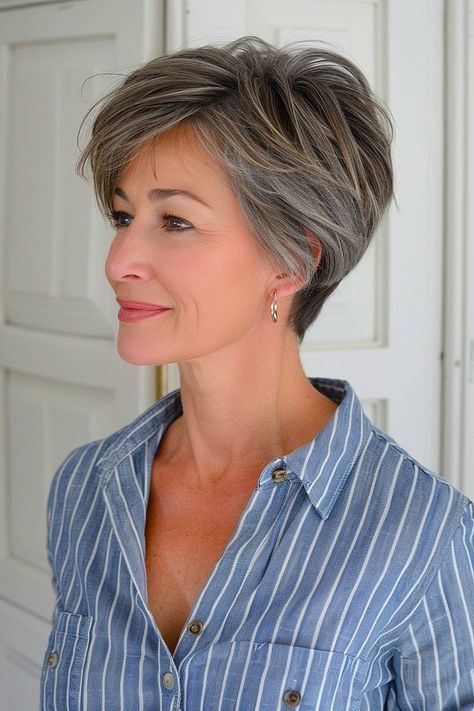 Very short stacked bob haircut for older women Stacked Angled Bob Hairstyles, Short Stacked Bob Haircut Fine Hair, Tapered Bob Haircut, Short Stacked Bob Haircut Over 50, Stacked Bob Haircuts For Women, Stacked Angled Bob, Tapered Layers, Curly Stacked Bobs, Short Graduated Bob