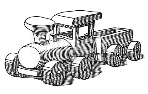 Train Drawing, Toy Train, Stock Illustration, Train, Abstract Artwork, Toys, Drawings, Art