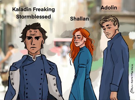 Adolin Kholin, Shallan Davar, Distracted Boyfriend, Kaladin Stormblessed, Brandon Sanderson Stormlight Archive, The Way Of Kings, Stormlight Archive, Brandon Sanderson, Lockwood And Co