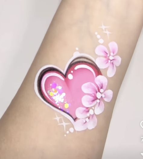 Easter Face Paint, Girl Face Painting, Beautiful Tattoos For Women, Leo Tattoos, Face Painting Easy, Face Paint Makeup, Kids Face Paint, Wrist Tattoos For Women, Glitter Tattoo