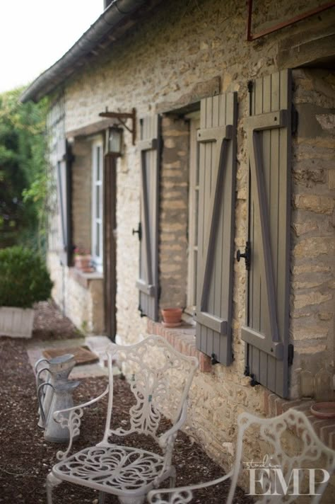 Cottages À La Campagne, Sharon Santoni, French Country Homes, French Country Exterior, My French Country Home, Casa Country, French Country Design, French Living, Shutters Exterior