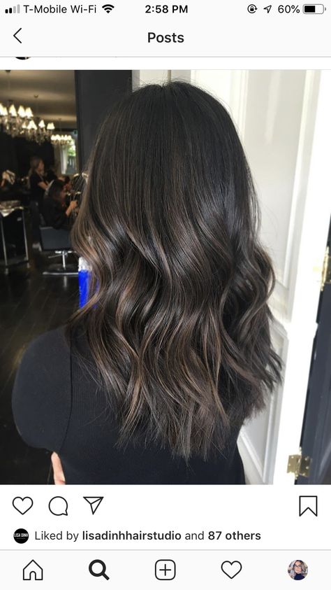 Dark Brown Partial Balayage, Dark Auburn Lowlights, Highlight Ideas For Dark Brown Hair, Toned Balayage, Dark Brown Hair Balayage, Balayage Brown, Hair Dyed, Black Hair Balayage, Brown Hair Inspo