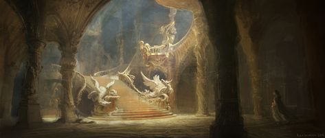 ArtStation - Entrance Hall, Karlsimon . Beauty And The Beast Illustration, Disney Fine Art, Concept Art Tutorial, Concept Art World, Disney Concept Art, Art Of Beauty, Art And Illustration, Entrance Hall, Environment Concept Art