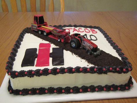 Case IH Tractor Pulling Cake Pulling Tractor Cake, Tractor Pull Birthday Party, Case Ih Birthday Cake, Case Tractor Cake, Red Tractor First Birthday Party, Farmall Tractor Birthday Party, Red Tractor Birthday Cake, Case Tractor Birthday Party, Red Tractor Cake