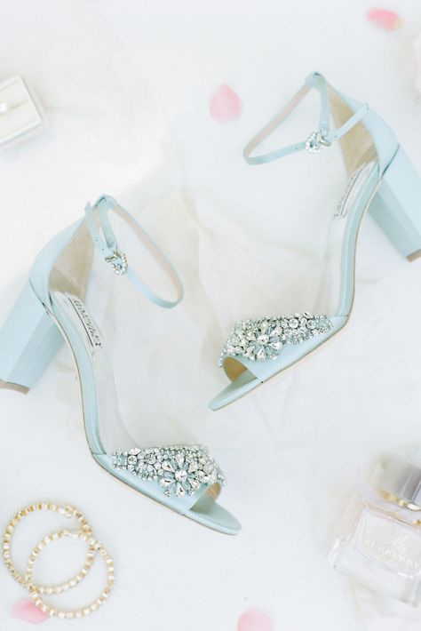 Light Blue Bridal Shoes, Blue Wedding Heels For Bride, Light Blue Wedding Shoes, Blue Wedding Sandals, Blue Bridal Heels, Classic Blue Wedding, Light Blue Heels, Brides Shoes, Blue Bridal Shoes