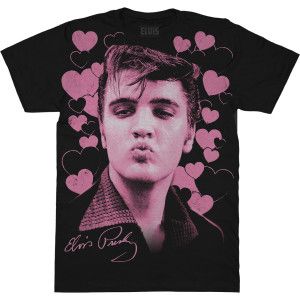 Elvis Smooches T-shirt Elvis Presley T Shirts, Elvis Jumpsuits, Elvis Movies, Pink Foil, Retro Tops, Billy Joel, Kids Outerwear, Fashion Fits, Rock Style