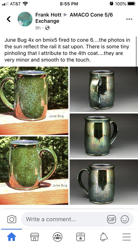 June bug. Amaco June Bug Glaze, June Bug Glaze Combinations, June Bug Glaze, Pottery Knowledge, Glaze Combinations For Pottery, Amaco Glaze Layering, Spectrum Glazes, Glazing Pottery, Ceramics Glaze