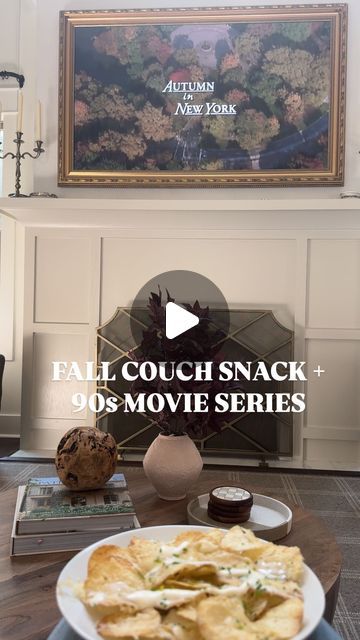 Cortney LaCorte on Instagram: "FALL COUCH SNACK + 90’s MOVIE PAIRING : White Truffle Potato Chip Nachos with “Autumn in New York”🍂🧀🎥

This is me ushering in Fall. Give me a movie, a snack, and chilly 50 degree weather - thank you!! 

INGREDIENTS:
Truffle Potato Chips (I’m using the white truffle from TJ’s)
Gruyère Cheese, grated
Minced Chives
Creme Fraîche 

DIRECTIONS:
Preheat oven to 375 degrees. Spread potato chips on a parchment paper lined baking sheet, grate cheese on top of the chips and bake for 3-5 minutes, or until cheese is melted. Take out of the oven, and drizzle Creme Fraîche. Sprinkled minced chives over the nachos and eat immediately while watching “Autumn in New York.” If it wasn’t 2:30 pm on a Monday I would also pair with a glass of Pinot Gris. Enjoyyyyy🍂🧀 

#fyp #f Potato Chip Nachos, Truffle Potato Chips, Fall Couch, Autumn In New York, Pinot Gris, Potato Chip, White Truffle, Gruyere Cheese, Snack Attack