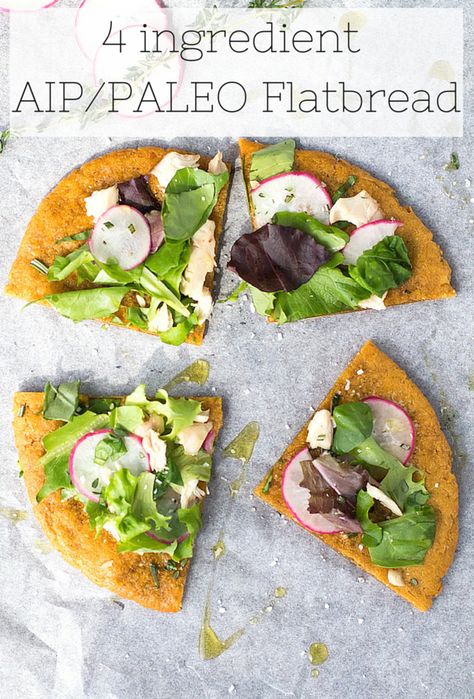 4 Ingredient AIP Flatbread (paleo, vegan) – uses butternut squash flour Paleo Flatbread Recipe, Aip Flatbread, Squash Flour, Paleo Flatbread, Autoimmune Paleo Recipes, Flatbread Recipe, Paleo Bread, Aip Paleo, Traditional Recipes