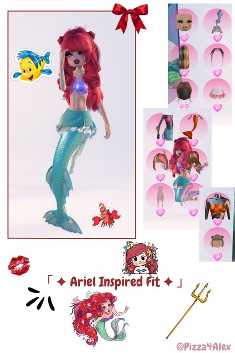 「 ✦ Ariel Inspired Fit ✦ 」  #DTI #Roblox #DressToImpress #InspiredFit #Ariel Aerial Disney Princess, Ariel Dress To Impress, Childhood Stories Dress To Impress, Human Ariel, Hipster Ariel, Ariel Pink Dress, Dti Theme, Roblox Dress, Ariel Dress