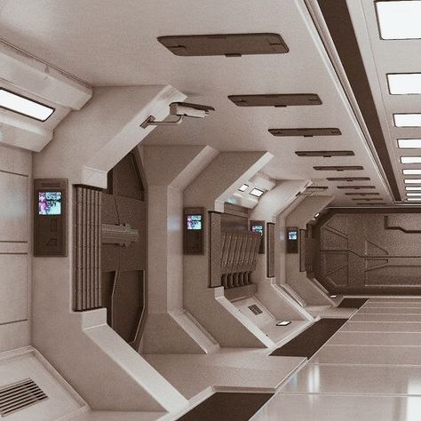 Sci Fi Corridor, Nether Tunnel, Hotel Room Modern, Sci Fi Office, Sci Fi Spaceship Interior, Spaceship Corridor, Scifi Corridor, Space Station Interior, Sci Fi Room