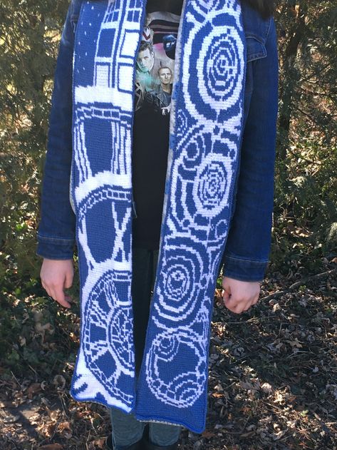 Now You Can Crochet The ‘Time of the Doctor’ Doctor Who Scarf Designed By Tess Campbell! | KnitHacker Doctor Who Knitting, Crochet Doctor, Doctor Who Crochet, Doctor Who Scarf, Different Crochet Stitches, Geeky Fashion, Tweed Yarn, Hand Painted Yarn, Crochet Hook Set