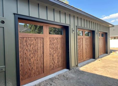 Sage Green House, Black Garage Door, Black Garage, Green House, Garage Door, House Black, Black House, Sage Green, Vision Board