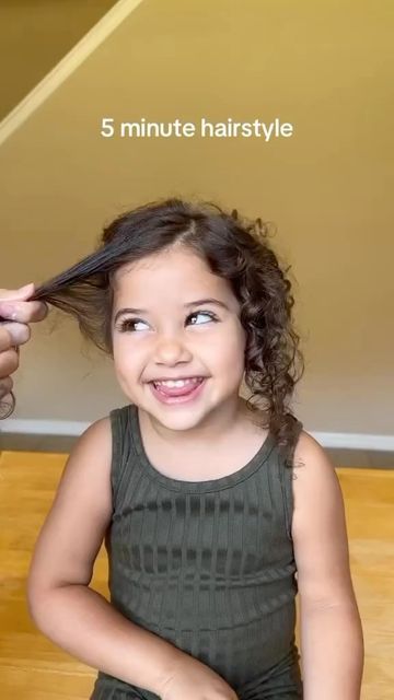 Toddler Curly Hair, A Cute Hairstyle, Curly Hair Baby, Quick Curly Hairstyles, 5 Minute Hairstyles, Lil Girl Hairstyles, Mixed Curly Hair, Kids Curly Hairstyles, Cute Hairstyle