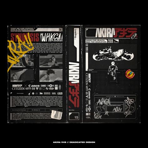 ArtStation - DEADicated Design - Akira VHS Cover Design Vhs Ideas, Layout Editoriale, Vhs Cover, Indie Game Art, Film Poster Design, Facebook Design, Album Art Design, Magazine Layout Design, Graphic Design Layouts