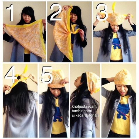 KNOT JUST A SCARF: Scarf Tying and Styling Blog — 150+ Ways of How To Wear A Scarf! Scarf Tying Tutorial, Side Curls, Wear A Scarf, Bow Tie Dress, Buckle Top, How To Wear A Scarf, Woven Scarves, Hermes Scarf, Braided Headband