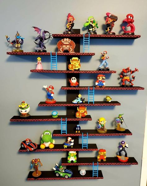 Super Mario Lego Display Ideas, Lego Mario Bros, Lego Display Ideas, Ideas Cuarto, Lego Mario, Lego Display, Home Cinema Room, Cinema Room, Home Cinemas