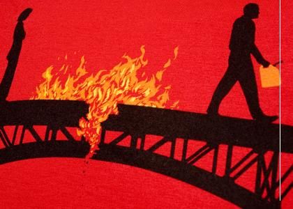 Embers, we're burning bridges down Personal Sovereignty, Bridge Tattoo, Gold City, Bridge Art, Burning Bridges, Bridge Design, Recording Artists, Website Builder, Body Art Tattoos