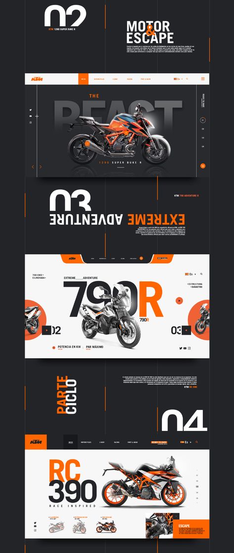 Landing Page Design, Page Design, Landing Page, Banners, Website Design, Motorcycles, Web Design, Orange, Black