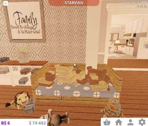 2 Parents dogs 3 Puppies :D How To Make A Dog Bed In Bloxburg, Dog In Bloxburg, Bloxburg Dog Bed, Dog Decals Bloxburg, Dog Area, Animal Room, Dog Hacks, Dog Pin, Dog Signs