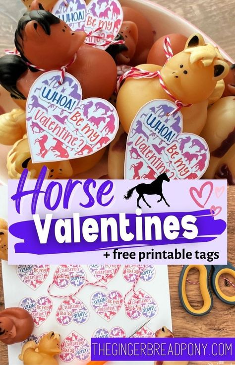 Horse Valentine, Valentine Greetings, Valentines Printable, Diy Horse, Valentine Diy, Free Tag, Free Horses, Horses Theme, Free Printable Tags