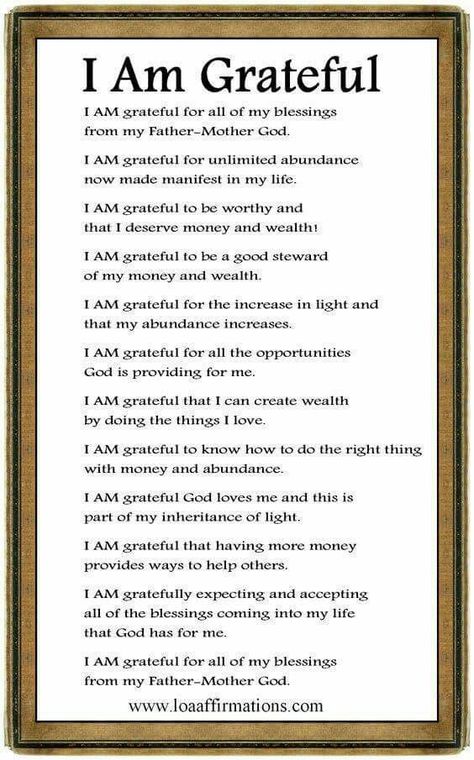 I am grateful affirmation. CLICK to read all about the power of thankfulness & finding something everyday to be grateful for! CLICK to download your free printable weekly gratitude log from HELEN'S JOURNEY BLOG #gratefulness #begrateful #livegrateful #thankfulness #bethankful #gratitude #gratitudeaffirmation #affirmation #gratitudediary #gratitudelog #freeprintable Gratitude Diary, I Am Affirmations, A Course In Miracles, Gratitude Affirmations, Wealth Affirmations, Daily Positive Affirmations, My Feelings, Law Of Attraction Affirmations, Affirmations Positives