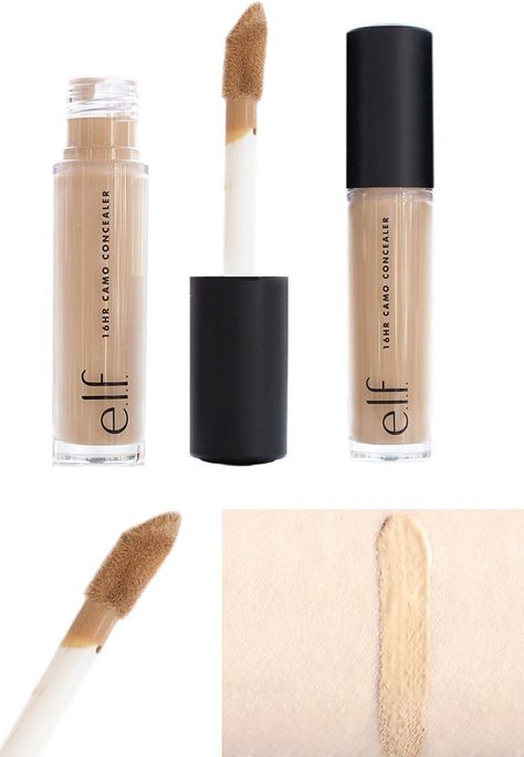 elf camo concealer is amazing no doubt for hiding all imperfections and does last very very long. It is definitely recommended for all skin who are struggling to find good concealer which last long, doesn't shine and is easy on pocket. Elf Camo Concealer Swatches, Elf Camo Concealer, Concealer Swatches, Good Concealer, Elf Concealer, Best Concealer, No Doubt, Makeup Reviews, Powder Brush