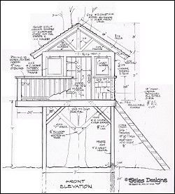 Treehouse & Playhouse Design - Custom Design Your Treehouse Or ... Treehouse Playhouse, Treehouse Plans, Adult Tree House, Treehouse Design, Tree House Drawing, Playhouse Design, Simple Tree House, Tenda Camping, Building A Treehouse