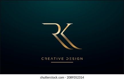 Kr Logo Design, Rk Logo Design Letter, Rk Logo Design, Rk Logo, Studio Lash, Monogram Template, Architect Logo, Corporate Logo Design, Initials Logo Design