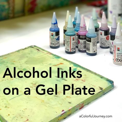 Alcohol Ink Gelli Plate, Alcohol Inks Tutorial, Alcohol Ink Crafts Tutorials, Gelli Printing Tutorials Step By Step, Geli Plate Art, Geli Plate Tutorials, Alcohol Ink Art Tutorial Videos, Jelly Plate Printing, Geli Plate Printing