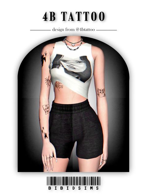 Ts4 Mm Tattoos, Sims 4 Tattoos For Women, Sims Tattoo, Sims Fashion, Sims 4 Hair Male, Sims 4 Tattoos, Sims 4 Anime, Pelo Sims, Skin Details