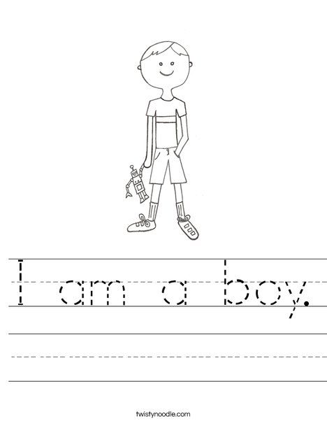 I am a boy Worksheet - Twisty Noodle Earth Coloring Pages, Transportation Worksheet, Twisty Noodle, Children's Church Crafts, Boy Coloring, God Made Me, Holiday Lettering, Bible Coloring Pages, Coloring Pages For Boys