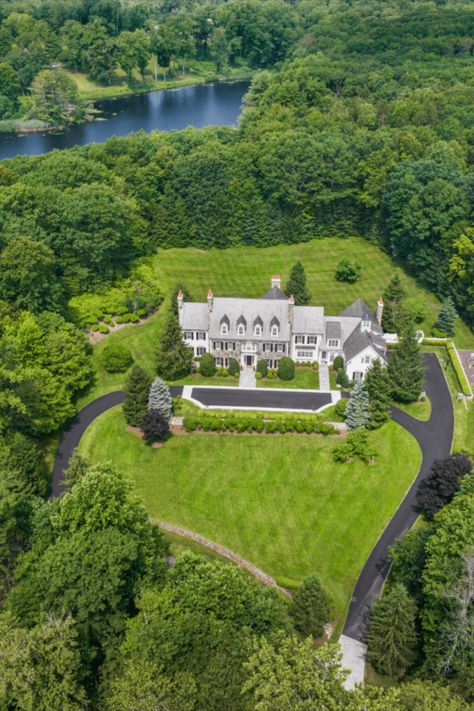 Set on an immaculately landscaped 5-acre parcel in the heart of New Canaan, this stone Georgian Colonial had a starring role in the 2004 remake of “The Stepford Wives,” which featured Nicole Kidman, Glenn Close, Matthew Broderick and Bette Midler. For the movie, the formal living room was refashioned as the primary bedroom for Kidman’s character, Joanna Eberhart, said co-listing agent Danielle Malloy, of Connecticut Luxury Real Estate. The Stepford Wives, Mansion Estate, Stepford Wives, Colonial Mansion, Stepford Wife, New Canaan, English Country Gardens, Custom Pools, Colonial Style