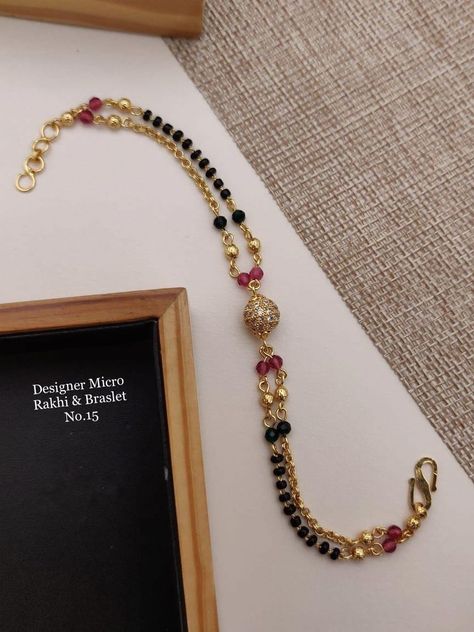 Bracelet Designs Gold For Women, Latest Gold Bracelet For Women, Hand Mangalsutra, Baby Jewellery, Kids Bangles, Mangalsutra Bracelet, Temple Jewellery Earrings, Simple Jewellery, Mangalsutra Design