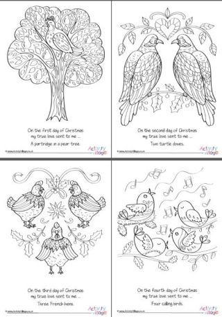 All Twelve Days Of Christmas Colouring Pages Pack Twelve Days Of Christmas Printables, 12 Days Of Christmas Coloring Pages, Free Christmas Coloring Sheets, Christmas Draw, Christmas Pictures To Color, Santa Activity, Kids Christmas Coloring Pages, Ninjago Coloring Pages, Christmas Colouring Pages