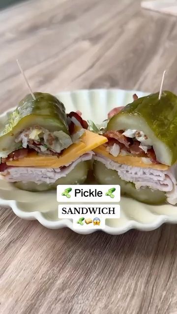 Recipes on Instagram: "Have you ever seen a pickle sandwich?! 🤯👀 Nothing beats the satisfying crunch of a pickle-packed sandwich 🥰🥒 #pickles #sandwich #viral #recipes" Pickle Sandwich Recipes, Pumpernickel Cucumber Sandwiches, Sweet Sandwich Pickles, Pickle Sandwich, Pickle Grilled Cheese Sandwich, Peanut Butter And Pickle Sandwich, Cheese And Pickle Sandwich, Sandwich Pickles, Sweet Snacks Recipes