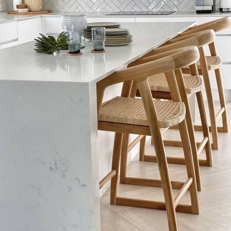 Kitchen Stool, The Perfect Kitchen, Stools For Kitchen Island, Unique Flooring, Luxury Furniture Brands, Perfect Kitchen, Coastal Kitchen, Tiny House Interior, Easy Home Decor